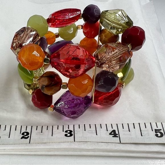 Vintage 3 strand Stretchy Bracelet - Picture 6 of 7